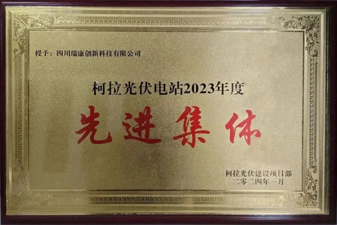 四川瑞康榮獲先進集體(tǐ)稱号 四川瑞康榮獲先進集體(tǐ)稱号